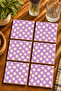 Abstract Floral Modern Set of 6 Coasters - Uv Printing Mdf - 10X10 cm