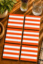 Horizontal Stripes Modern Set of 6 Coasters - Uv Printing Mdf - 10X10 cm