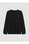 Özmarka New Season Black Tie-Neck Embroidered Blouse - 6