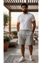 Men's Lace-Up Casual Shorts with Pockets