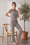 Striped Camisole Striped Short Sleeve Summer Women's Pajama Set - 4