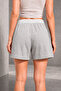 Women's White Belted Plain Seasonal Summer Comfortable Fit Casual Shorts/Bermuda - 4