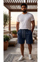 Men's Lace-Up Casual Shorts with Pockets