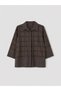 Ozmarka New Season Brown Square Embroidered Women's Shirt - 4
