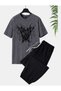 Unisex Oversize Shorts Set Short Sleeve T-Shirt Comfortable Fit Summer Casual Sports
