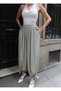Women's Trousers Shalwar Wrinkled Tencel Fabric Ankle-Tied Elastic Waist Shalwar New Season - 3