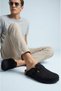 Trendy Unisex Women's and Men's Eva House Felt Closed-Front Home Slippers Black - 6