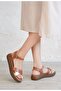 Tan Gold Detailed Genuine Leather Sandals Tr31My58F - 7