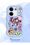 Tecno Camon 20 Pro 4g Compatible Case Camera Protector Blue Silicone Couple Phone Case Floral Pattern - 2