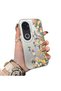 Vivo V50 Compatible Silicone Edge Hard Back Case Couple Phone Case with Floral Pattern