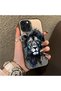 iPhone 13 Pro Compatible Silicone Edge Hard Back Case Couple Phone Case with Lion Pattern - 3