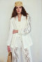 100% Linen Stone Embroidered Kimono - 2