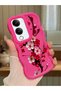 Vivo Y19S Compatible Case Camera Protector Red Silicone Couple Phone Case Floral Pattern