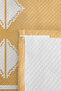 Yellow Geometric Modern Single Duvet Set - White Minimal 160X220 cm Quilted Bedspread - 7