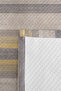 Gray Striped Geometric Single Pique Set - Modern Yellow Beige 160X220 cm Quilted Bedspread - 7