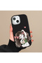 iPhone 17E Compatible Case Camera Protector Black Silicone Couple Phone Case Girl Patterned - 6