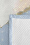 Blue Geometric Modern Young Room Single Pique Set-White Gold 160X220 cm Quilted Bedspread - 7