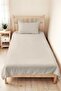 Ecru Minimal Young Room Single Pique Set - Beige Quilted 160X220 cm Seasonal Bedspread - 6