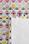 Geometric Pink Young Room Single Pique Set - Pastel Yellow 160X220 cm Quilted Bedspread - 7