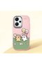 Redmi Note 13 Pro Plus 5g Compatible Case with Camera Protection Pink Silicone Couple Phone Case with Line Pattern
