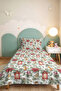 New Year's Pine Green Young Room Single Pique Set-Red Retro 160X220 cm Quilted Bedspread - 4