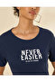 Women Navy Graphic T-Shirt - 4