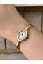 Vintage Gold Watch Bracelet with White Dial - 2