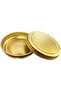 Caviar Tin Metal Jar with Screw Lid Set of 10 Pcs Round Tin Empty Storage Containers in Gold (30 g)