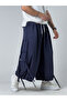 Men's Navy Blue Loose-Fit Trousers with Rope Detail Coc3247 - 3