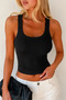 100% Cotton Terry Flexible Crop Top Bluz - 2
