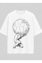 Geometric Cats Relaxed Fit White Unisex T-Shirt |   Modern Cat Design
