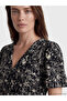 Nevavm V-Neck Belted Waist Poplin Dress with a Difference - 3