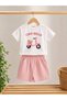 Girl's Ciao Bella Printed Shorts Set 100% Cotton Summer 2-Piece Set - 2
