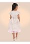 Girls Jacquard Festive Dress with Bow Detail - 4