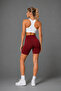 Women's Tile High Waist Gathering Flexible Short Leggings - 7