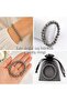 Lava Stone Silver Color Natural Stone Bracelet 8 mm Modern Interpretation of Natural Elegance - 2