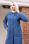 Tassel Detailed Denim Suit Light Blue 19243 - 2