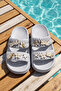 Children's Stone Detailed Slippers 333-433 Gray