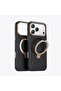 Ostand Leather Case for iPhone 17 Pro (6.3'') | Magnetic Compatible with 360° Spin Kickstand & 12FT Military Grade Drop Protection (Ivory Black)