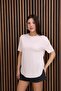 Livesta Women's Oversize Basic Crew Neck T-Shirt 50% Cotton 50% Polyester - 2
