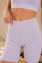 Women's Lilac High Waist Biker Short Sports Leggings - 2