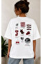 Good Vibes Only Printed Oversize Unisex White T-Shirt 100% Cotton Casual Basic T-Shirt