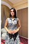 Shawl Pattern Viscose Pocketed Long Dress-Full Fit - 2