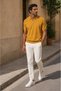 Half-Zip Premium Polo Collar Knitwear T-Shirt - Cotton & Tencel - 7