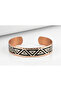 Copper Triangle Geometric Pattern Adjustable Clamp Bracelet - 4