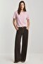 Rose Embroidered T-Shirt Pink - 2