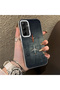 Samsung Galaxy A35 Compatible Silicone Edge Hard Back Case Couple Phone Case with Airplane Pattern - 3