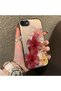 iPhone 8 Compatible Silicone Edge Hard Back Case Couple Phone Case with Floral Pattern - 3