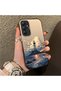 Samsung Galaxy A34 Compatible Silicone Edge Hard Back Case Couple Phone Case Tower Pattern - 3