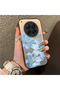 Tecno Camon 40 Premier 5g Compatible Silicone Edge Hard Back Case Couple Phone Case with Floral Pattern - 3